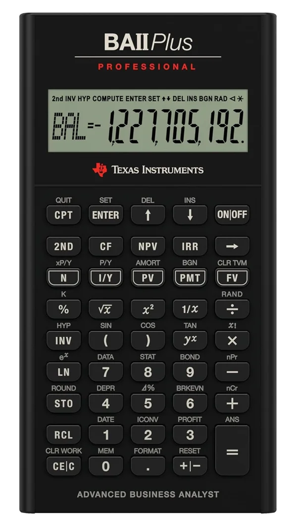 Texas Instruments BA II Plus Professional financial calculator